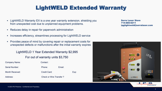 LightSHIELD One Year Extended Warranty