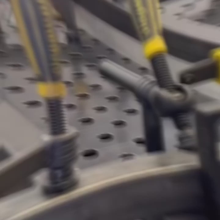 Load and play video in Gallery viewer, US280040.XD7: System 28 5&#39;x10&#39; (60&quot;x120&quot;) Siegmund Imperial Series (Inch) Welding Table with Plasma Nitration
