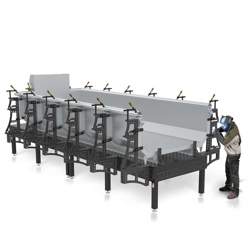 Load image into Gallery viewer, US280030.XD8PL: System 28 4&#39;x8&#39; (48&quot;x96&quot;) Siegmund 8.8 PLUS Imperial Series (Inch) Welding Table with Plasma Nitration
